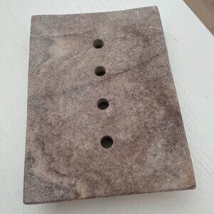 Natural Stone Soap Dish – Handcrafted, Heavyweight, Sandstone Look